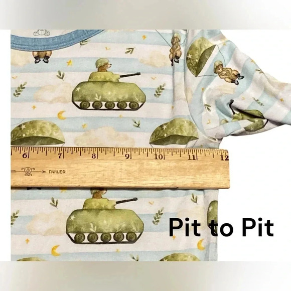 🧸 Little Snuggles 2 piece boys paja size 8T🧸 L/11 - Picture 4 of 7